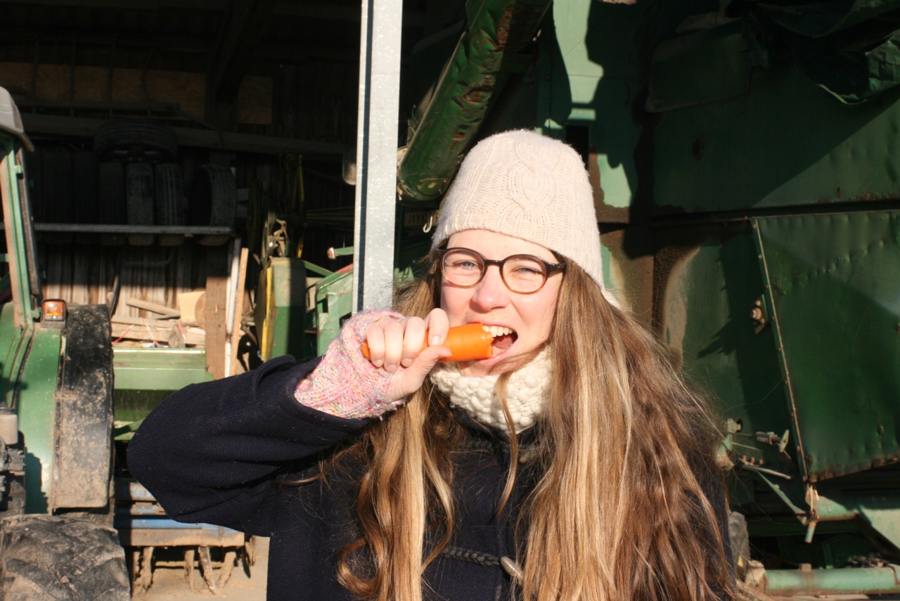 Knackige frische Möhren hat Nicole Klaski immer im Sortiment. Der Rest ist abhängig von Saison und Angebot der regionalen Lebensmittelpartner. copyright: Privat