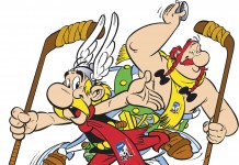 Asterix und Obelix sind offizielle Maskottchen der 2017 IIHF Eishockey-Weltmeisterschaft in Paris und Köln copyright: 2016 LES EDITIONS ALBERT RENE / GOSCINNY-UDERZO