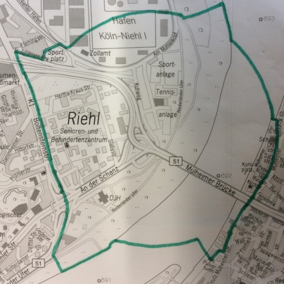Evakuierungsbereich: Rund 3.500 Personen sind von den Evakuierungen im Grenzbereich der Stadtteile Niehl und Riehl betroffen. - copyright: Stadt Köln