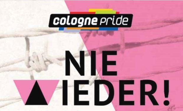 Das Motto des ColognePride 2017: "Nie Wieder!" - copyright: ColognePride