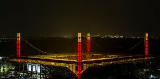 Europas größter Adventskranz leuchtet am RheinEnergieSTADION in Köln copyright: Kölner Sportstätten / Eduard Bopp Sportfotografie