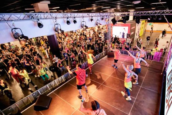 Die FIBO zeigt in ihrem Group Fitness Bereich in der Halle 4.1 die neuesten Trends für jeden Geschmack. copyright: Behrendt und Rausch