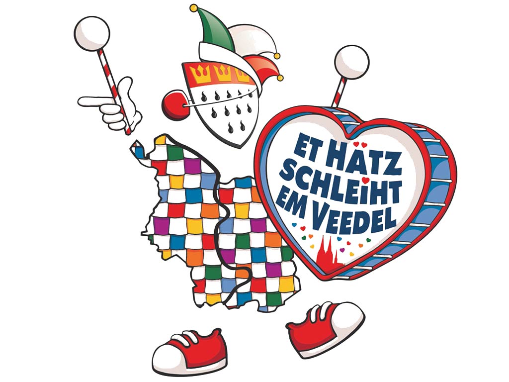 Das Karnevalsmotto der Session 2020 in Köln: Dat Hätz schleiht im Veedel copyright: Festkomitee Kölner Karneval