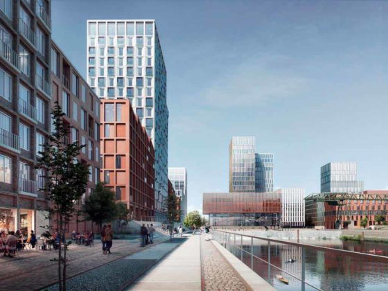 So könnte der Deutzer Hafen in der Zukunft gestaltet sein. Foto: moderne stadt, Köln / Cobe Architect