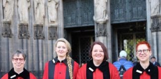 Frauen-Power im Kölner Dom: Vier Domschweizerinnen nehmen Dienst auf copyright: Hohe Domkirche Köln, Dombauhütte; Foto: P. Modanese
