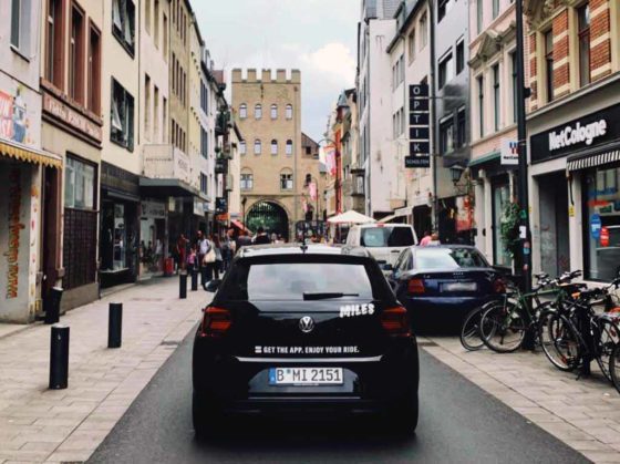Das Unternehmen geht mit 125 Autos im Kölner Stadtgebiet an den Start. copyright: MILES Mobility GmbH