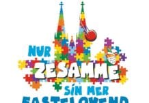 Das Sessions-Motto im Kölner Karneval 2020 / 2021: Nur zesamme sin mer Fastelovend copyright: Festkomitee Kölner Karneval