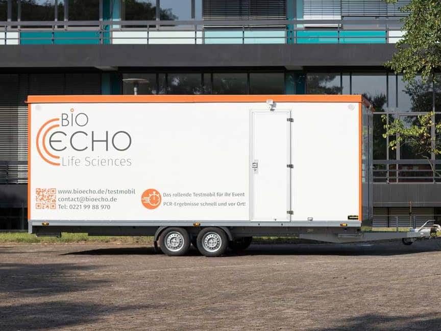 Das mobile Corona-Labor von BioEcho ist nahezu überall einsetzbar und garantiert schnelle und zuverlässige Ergebnisse.