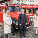 Stadtdirektorin Andrea Blome (links), KVB-Vorstandsvorsitzende Stefanie Haaks und der stellvertretende Leiter der Feuerwehr Köln, Dr. Volker Ruster.