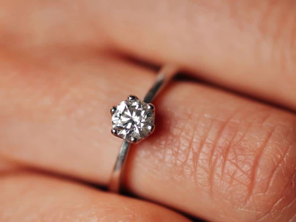 An engagement ring is usually a solitaire piece of jewelry.